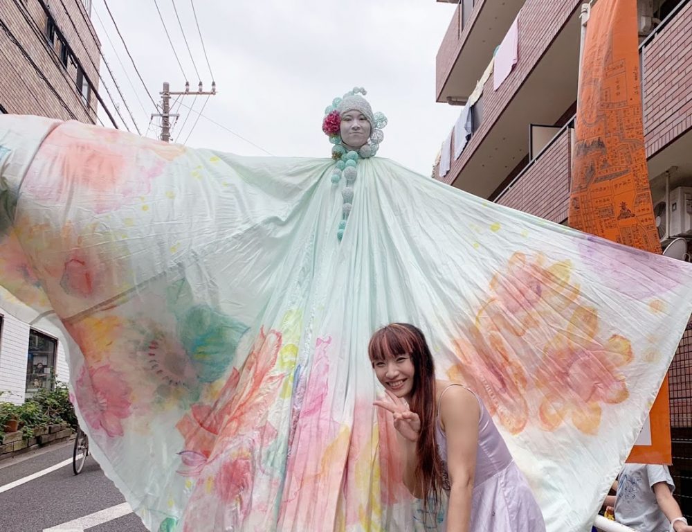 文京朝顔・ほおづき市でヘブンアーティスト　1日目