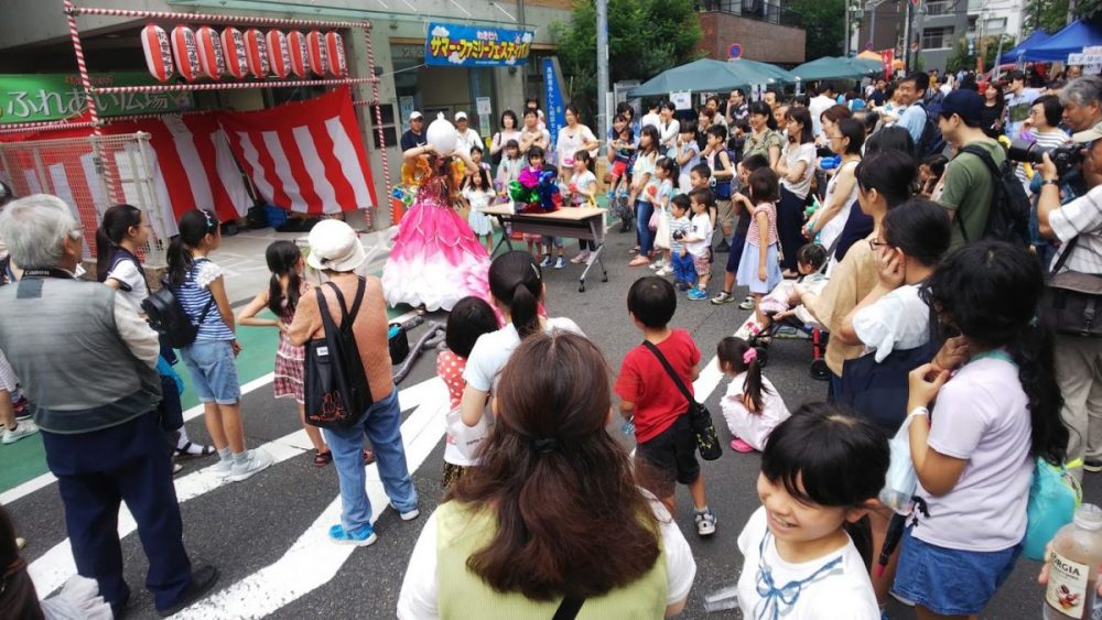 文京朝顔ほおづき市２日目＆大手町ビアガーデンでマジック